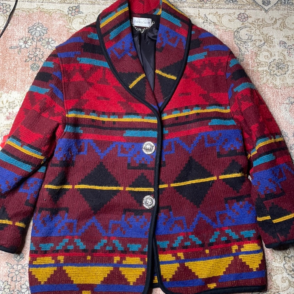 women's Ashley Scott multicolor wool winter jacket